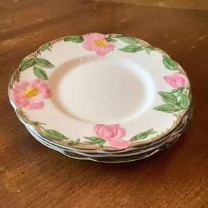 Three Franciscan Desert Rose Small 6” Plates
